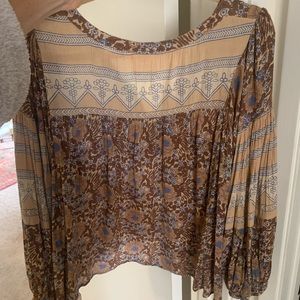 Blue Boheme Love tunic blouse